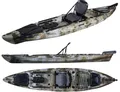 Portago Fisherman Big Mama Kayak - Canoa 395 Cm Con Timone + 2 Gavoni + 2 Portacanne + Pagaia 220 Cm + Seggiolino Alluminio Comfort