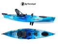 Kayak Idrofin 370 Big Mama Kayak Con Sistema Di Pedali A Pinne + Timone + 2 Gavoni + 5 Portacanne + Seggiolino + Pagaia - col. AZZURRO