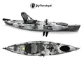 Kayak Idrofin 370 Big Mama Kayak Con Sistema Di Pedali A Pinne + Timone + 2 Gavoni + 5 Portacanne + Seggiolino + Pagaia col. GRIGIO