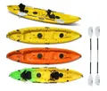 Canoa Tango Fishing Big Mama Kayak - 2 + 1 Posti 370 Cm Giallo +2 Pagaie 220 Cm + 2 SEGGIOLINI + 2 Gavoni + 2 Portacanne