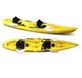 BIG MAMA KAYAK - CANOA mod. TAPAS 2 POSTI 395 cm GIALLO +2 PAGAIE 220 CM + 2 GAVONI + 2 PORTACANNE