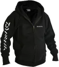 FELPA D RUN - colore nero - cappuccio - zip lunga.