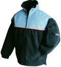 GIACCA IN PILE con rinforzi - fodera - zip lunga - colore nero/grigio