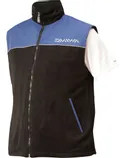 GILET IN PILE con rinforzi - fodera - zip lunga - colore nero/blu