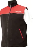 GILET IN PILE con rinforzi - fodera - zip lunga - colore nero/rosso
