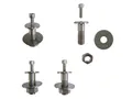 KIT 4 ROSETTE IN ACCIAIO INOX PER FISSAGGIO SEDIA E BATTLE STATION