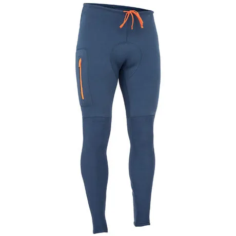 500 MEN'S 2 MM NEOPRENE KAYAKING AND STAND UP PADDLE TROUSERS BLUE
