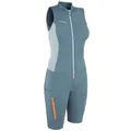 500 WOMEN'S 2 MM KAYAK STAND UP PADDLE NEOPRENE TANK TOP SHORTY - GREY BLUE