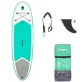 Beginner Inflatable Touring Stand-Up Paddle Board 8'9 - Green