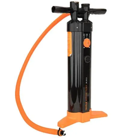 Stand-Up Paddle Triple Action High-Pressure Hand Pump 20 psi - Black Orange