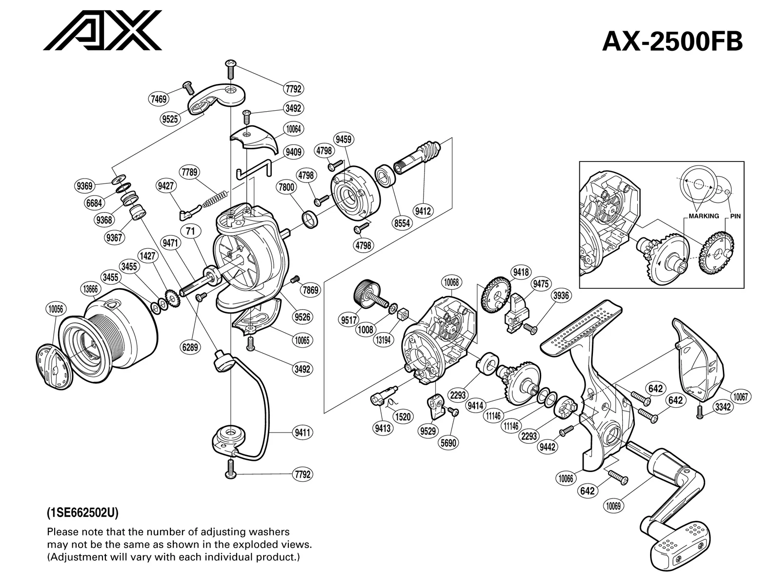Ricambi Shimano: AX - AX2500FB
