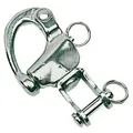 Moschettone in acciaio inox con grillo girevole per spinnaker, drizze ed usi vari