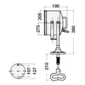 Faro di profondità orientabile dall’interno, modello professionale ad altissima potenza - DHR