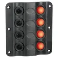 Pannello elettrico Wave Design con interruttori a bascula con LED