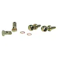 Kit 2 raccordi girevoli in ottone + 2 portagomma + 4 guarnizioni in rame