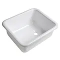 Lavello rettangolare in plexiglass bianco lucido