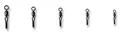SWIVELS WITH SIDE LINE CLIP BLACK