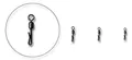 Q SHAPED SNAP WITH SWIVEL BLACK