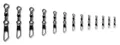 BARREL SWIVELS WITH SAFETY SNAP BLACK