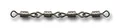 FOUR JOINED BARREL SWIVELS X PATTERNED NICKELED