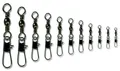 BRASS BARREL SWIVELS WITH INTERLOCK SNAP BLACK