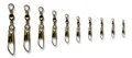 BRASS BARREL SWIVELS WITH SAFETY SNAP YELLOW