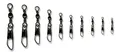 BRASS BARREL SWIVELS WITH SAFETY SNAP BLACK