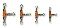 TRIPLE SWIVELS X WITH RED BEADS YELLOW