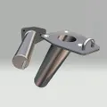 STAINLESS STEEL ROD HOLDER WITH PLUGGED UP BOTTOM