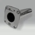 STAINLESS STEEL ROD HOLDER WITH SQUARE PLATE