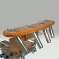 SUPPORTO PORTACANNA  E SCHIENALE IN LEGNO