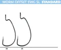 Worm Offset Extra Wide Gape SuperLine - WORMEWGSL